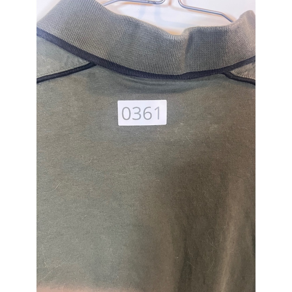 Michael Kors Mens Polo Shirt Contrast Trim Olive Green Large - Picture 5 of 5
